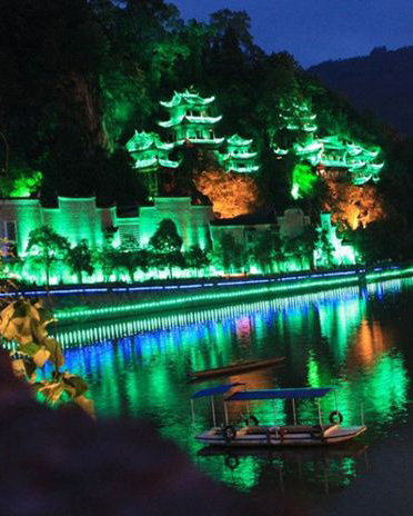 貴州古鎮(zhèn)小河亮化案例縮 貴州古鎮(zhèn)小河亮化案例縮